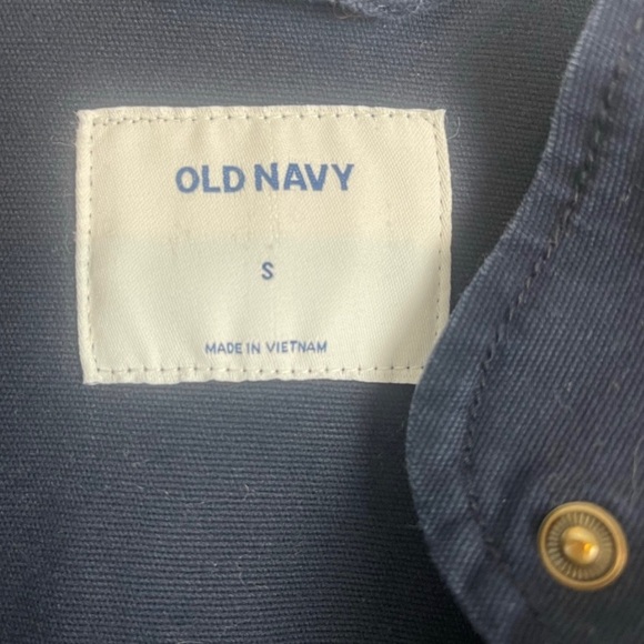 Old Navy Navy Blue Drawstring Waist Pea Coat EUC Size S - Picture 5 of 5